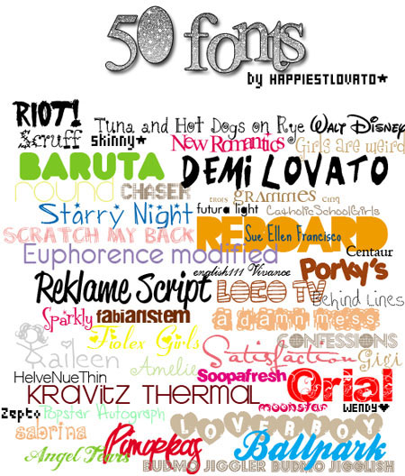 Cool 50 Fonts Collection