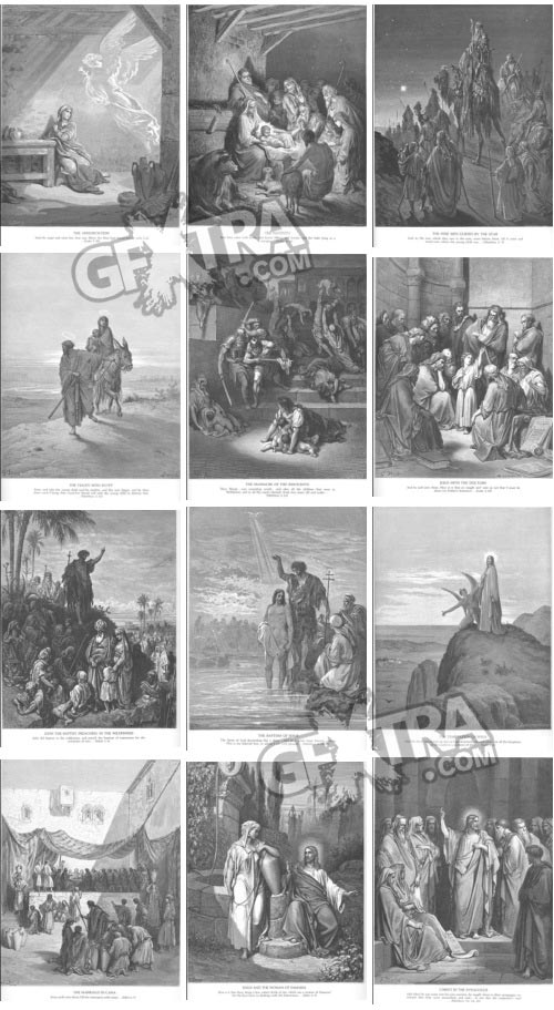 The Bible Illustrations by Paul Gustave Dore, 241 UHQ Plates
