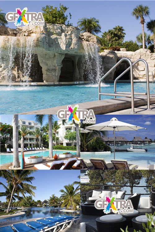 Stock Photo: Luxury resort pool