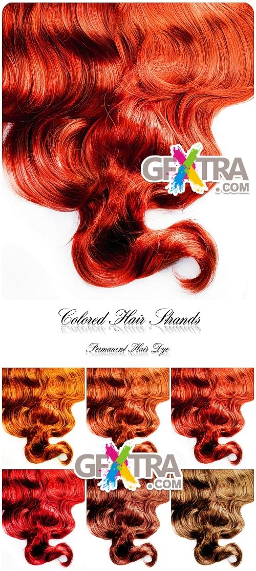 COPYRIGHT! Colored strands of hair