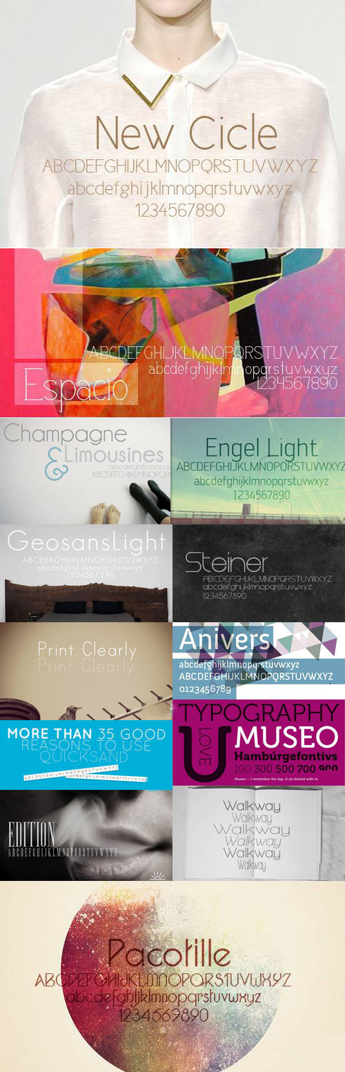 30 Sleek Fonts for Your Minimalist Designs