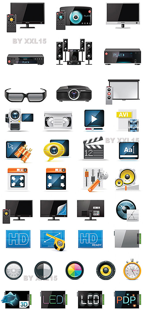 TV and video icons