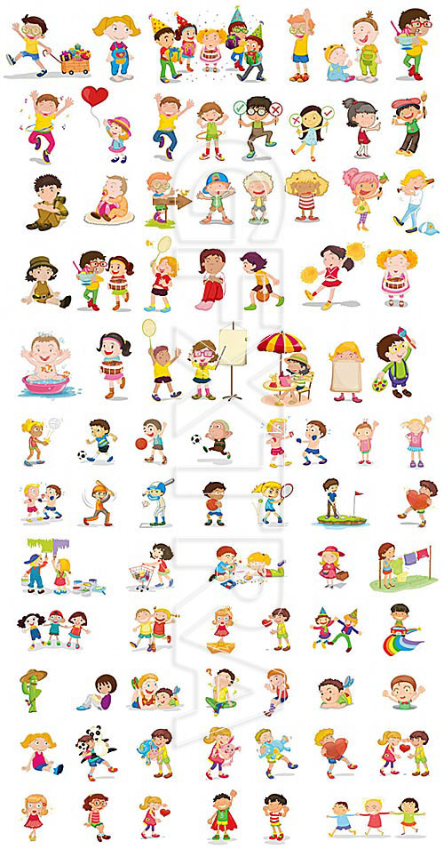 Children vector set