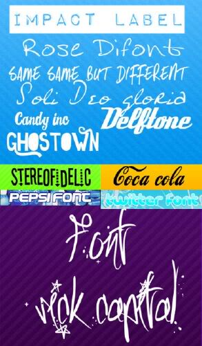 Beautiful Cursive Fonts Collection, 13 Fonts