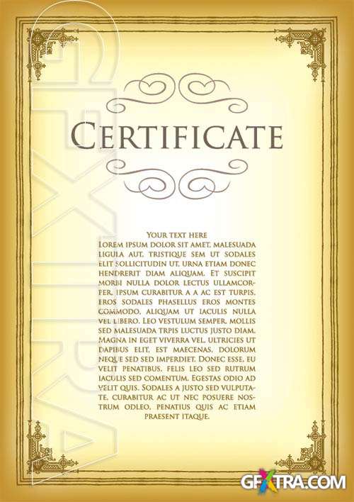 Certificate template vector set 22