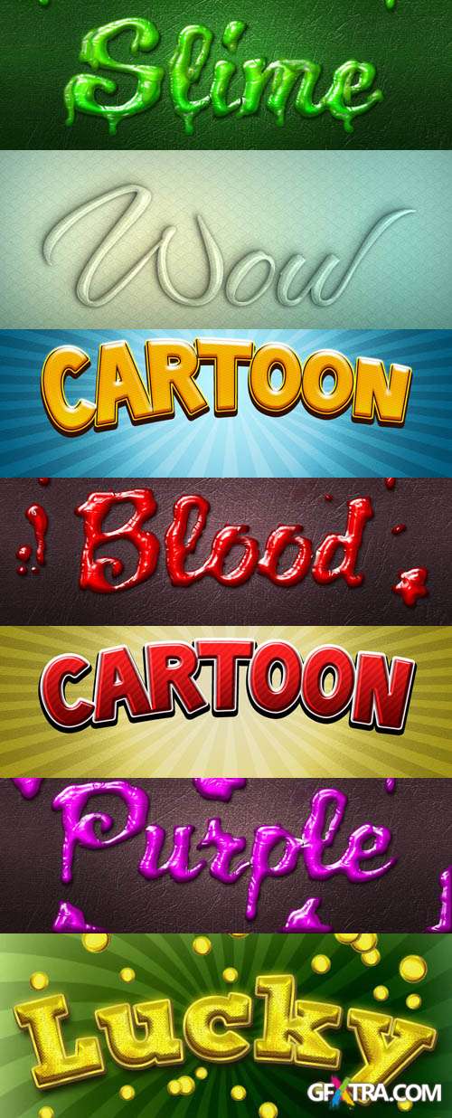 Text layer Style For Photoshop Pack #5 Text layer Style For Photoshop Pack #5