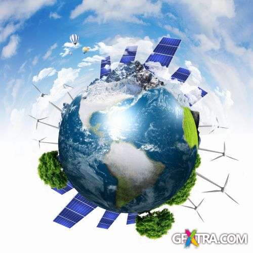 Earth With The Different Elements - Shutterstock 25xjpg
