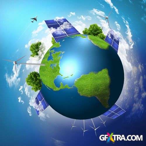 Earth With The Different Elements - Shutterstock 25xjpg