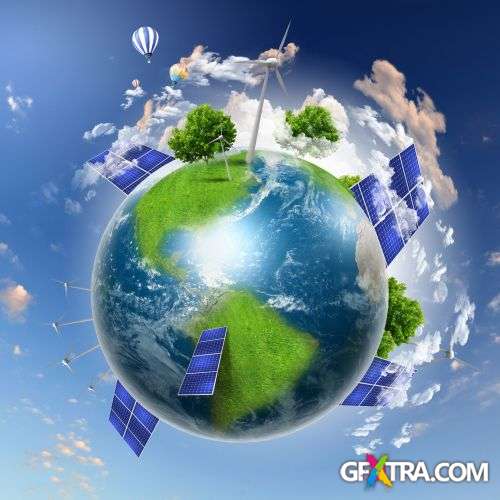 Earth With The Different Elements - Shutterstock 25xjpg
