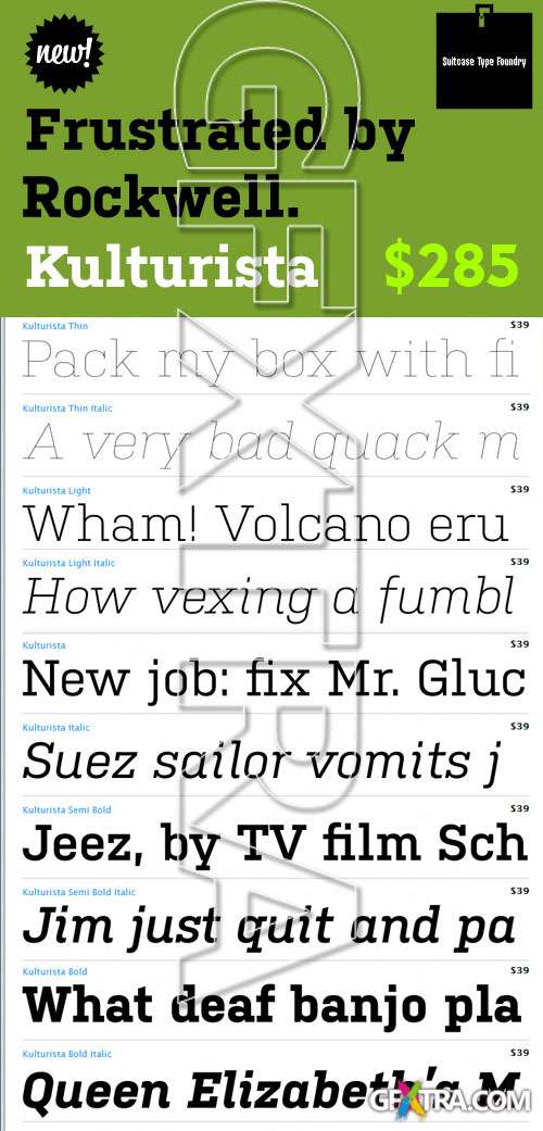 Kulturista Web Font, 10 Weights - $285