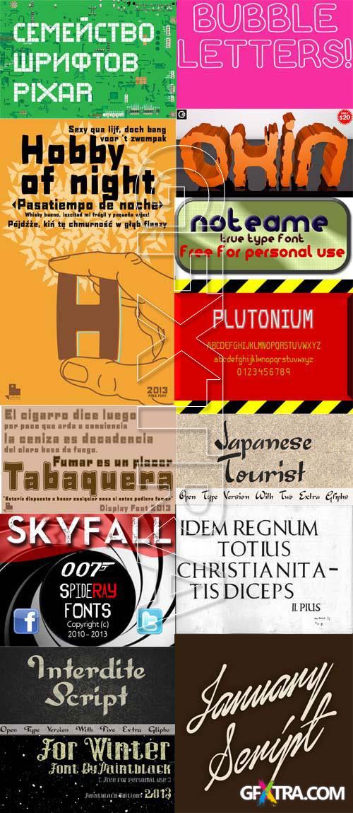 New Fonts Set 2013 - 2, 106xTTF