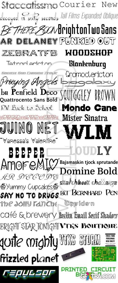 New Fonts Set 2013 - 2, 106xTTF