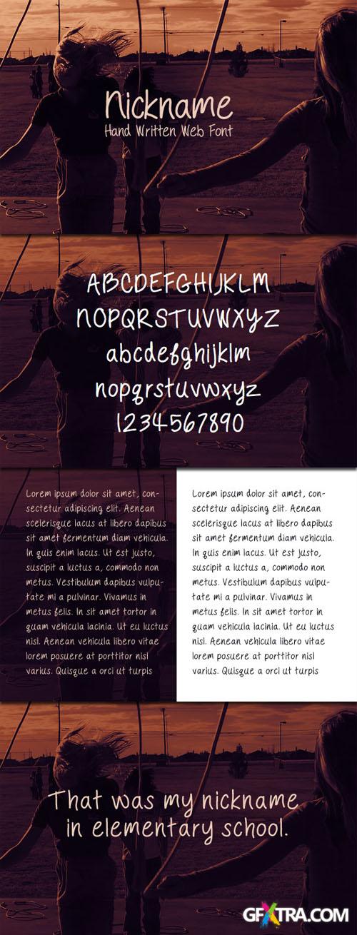 WeGraphics - Nickname Handwriting Web Font WeGraphics - Nickname Handwriting Web Font