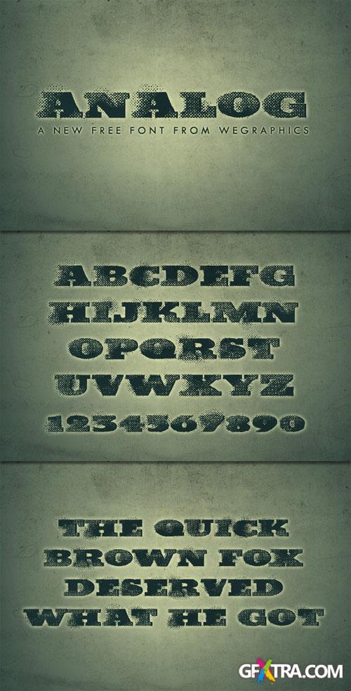 WeGraphics - Analog: A Grunge Font From WeGraphics WeGraphics - Analog: A Grunge Font From WeGraphics