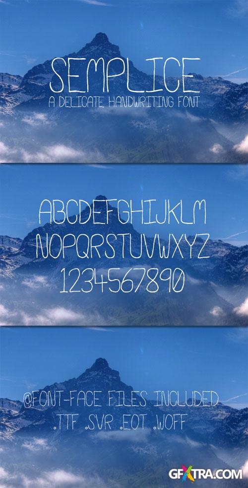 WeGraphics - Semplice A Delicate Handwriting Font WeGraphics - Semplice A Delicate Handwriting Font