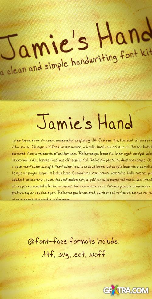 WeGraphics - Jamie?s Hand Font Kit WeGraphics - Jamie?s Hand Font Kit