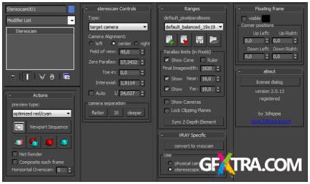 3DHippie Stereo cam Pro v2.0.13 for 3ds Max 2011 – 2013 3DHippie Stereo cam Pro v2.0.13 for 3ds Max 2011 – 2013