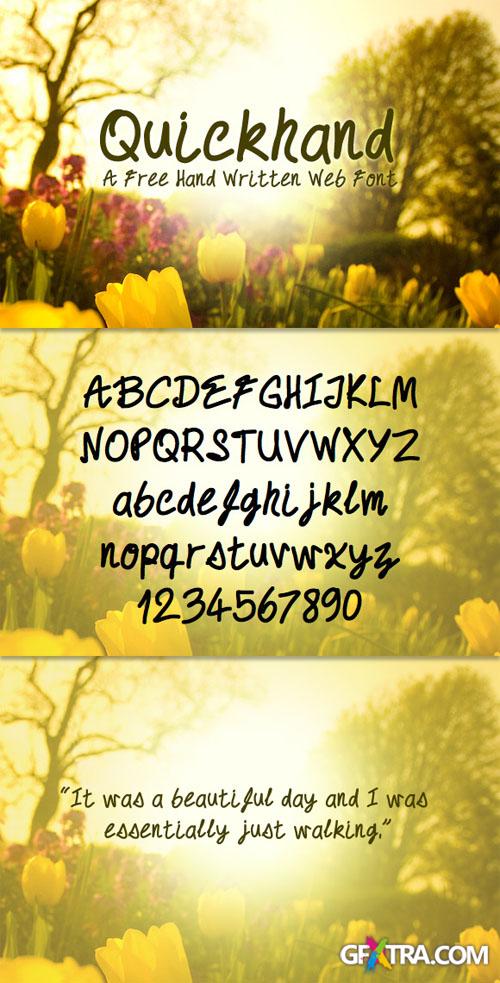 WeGraphics - QuickHand Hand Written Web Font WeGraphics - QuickHand Hand Written Web Font