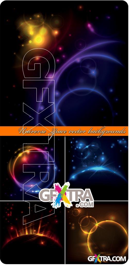 Universe space vector backgrounds