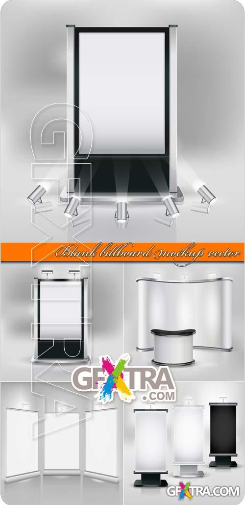 Blank billboard mockup vector