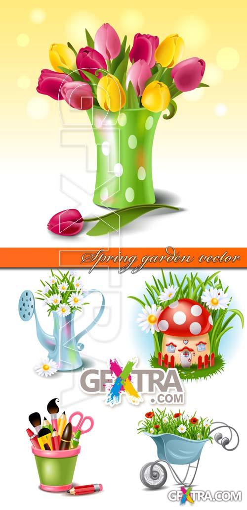 Spring garden vector