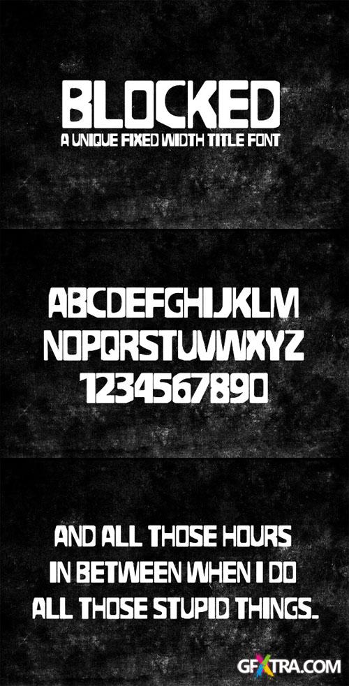 WeGraphics - Blocked - A Fixed Width Title Font WeGraphics - Blocked - A Fixed Width Title Font