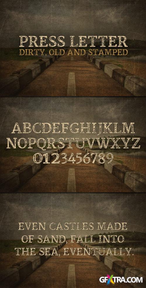 WeGraphics - Press Letter - A Dirty Stamped Font WeGraphics - Press Letter - A Dirty Stamped Font