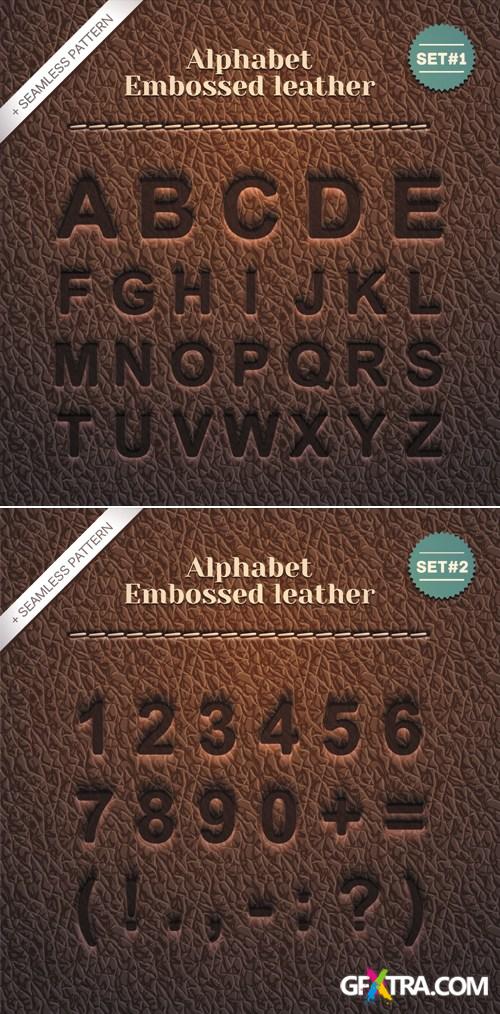 Brown Leather Alphabet Vector
