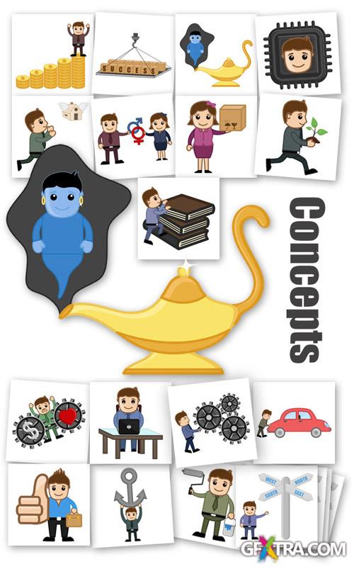 2000+ Concept Cartoon Vectors