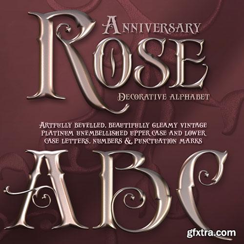 JaguarWoman's Anniversary Rose Decorative Alphabet