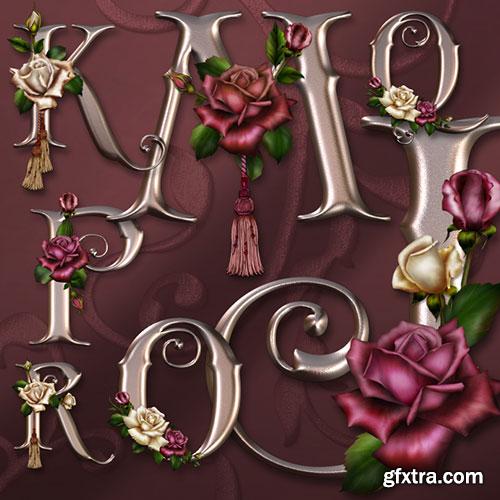 JaguarWoman's Anniversary Rose Decorative Alphabet