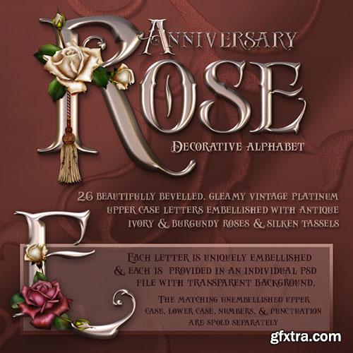 JaguarWoman's Anniversary Rose Decorative Alphabet