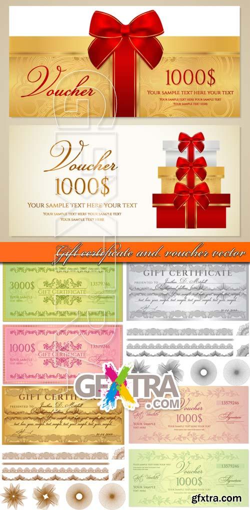 Gift certificate and voucher vector