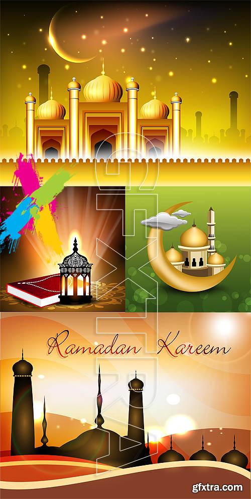 Stock vector - Islamic cards 4