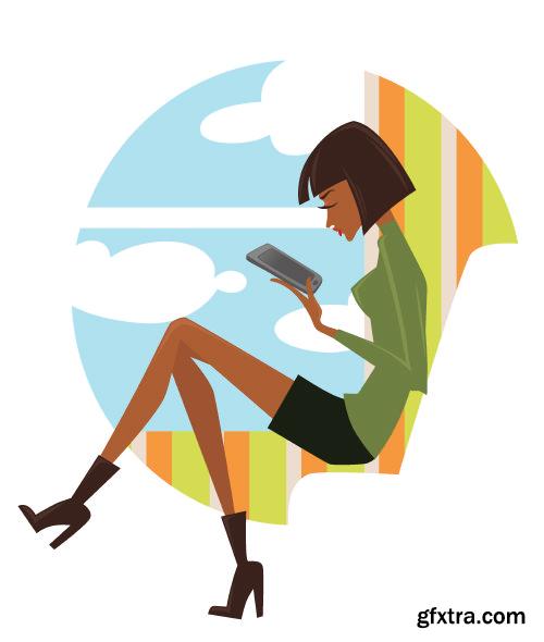 Illustration Girls - Shutterstock 25xEPS