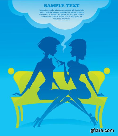 Illustration Girls - Shutterstock 25xEPS