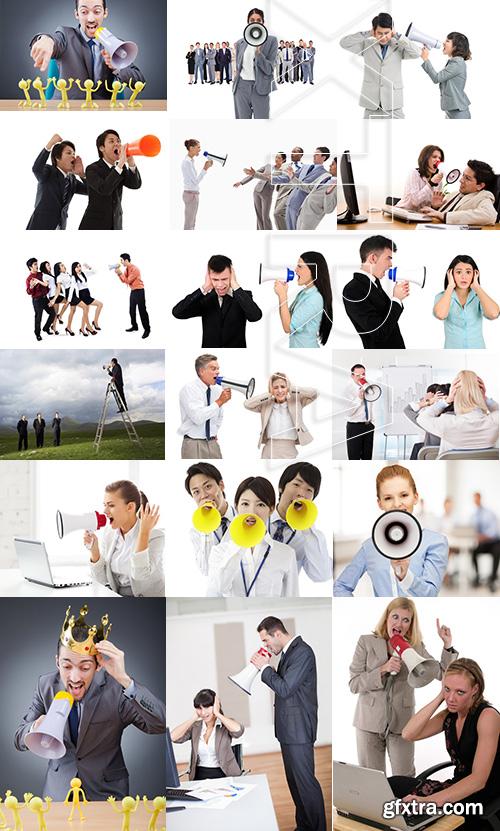 Amazing SS - Business team with megaphone 2, 25xJPGs