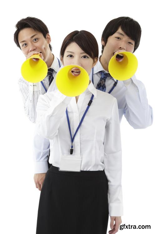 Amazing SS - Business team with megaphone 2, 25xJPGs