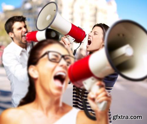 Amazing SS - Business team with megaphone 2, 25xJPGs