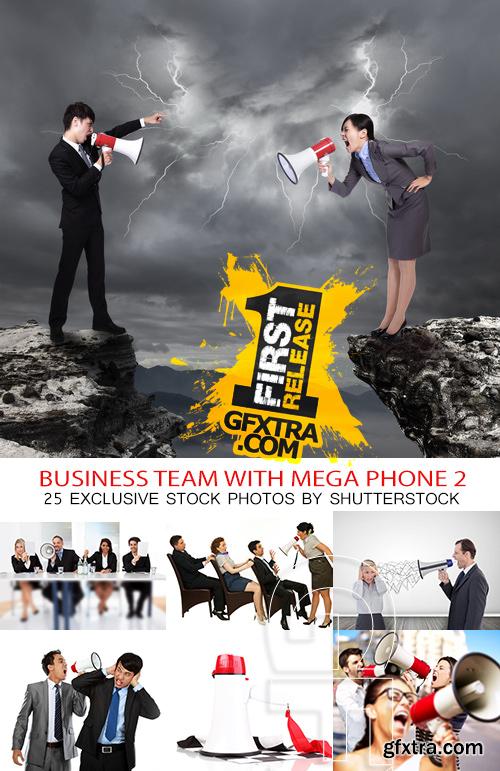 Amazing SS - Business team with megaphone 2, 25xJPGs