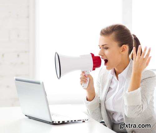 Amazing SS - Business team with megaphone 2, 25xJPGs
