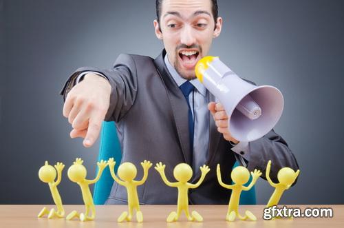 Amazing SS - Business team with megaphone 2, 25xJPGs