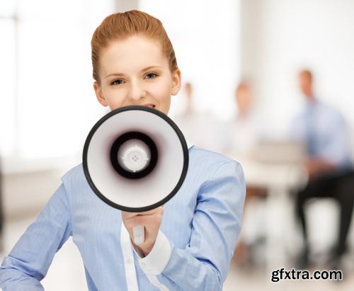 Amazing SS - Business team with megaphone 2, 25xJPGs