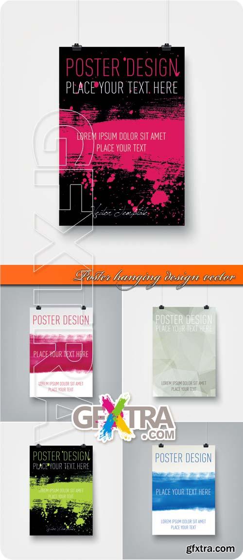 Poster hanging design vector