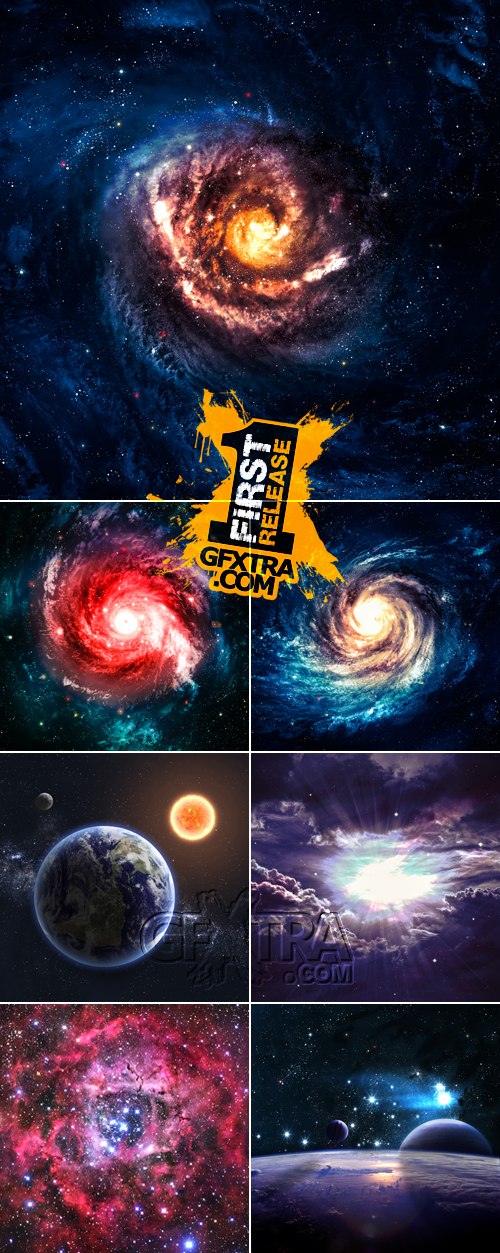 Stock Photo - Space Nebula, Earth, Planets