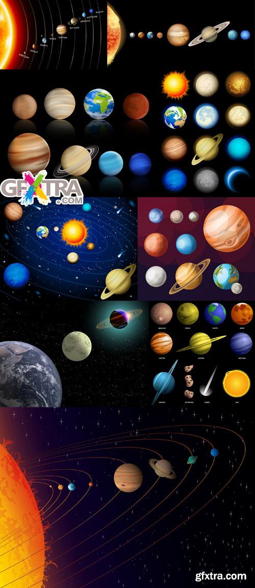 Planets - 10 Vector