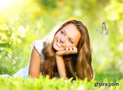 Young Woman with a Butterfly, 25xJPGs