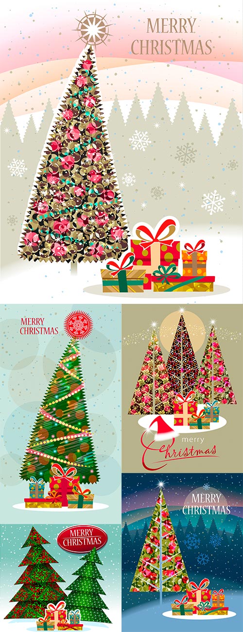 Vector design Christmas trees