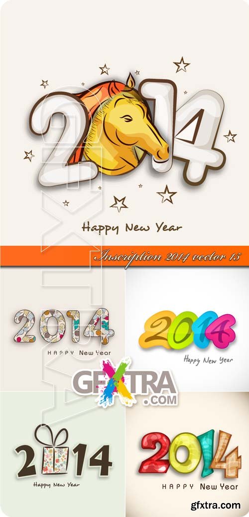 Inscription 2014 vector 15