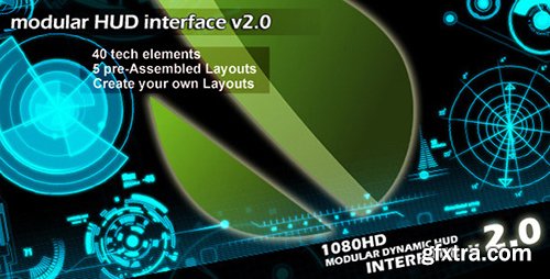 VideoHive Modular HUD Interface v 2.0 4126500